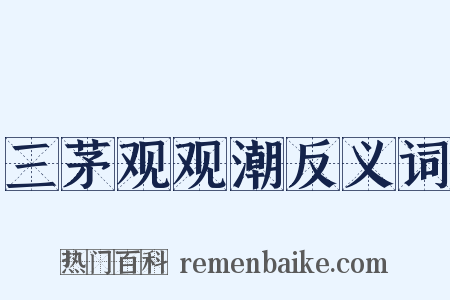 三茅观观潮反义词是什么意思的图片